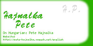 hajnalka pete business card